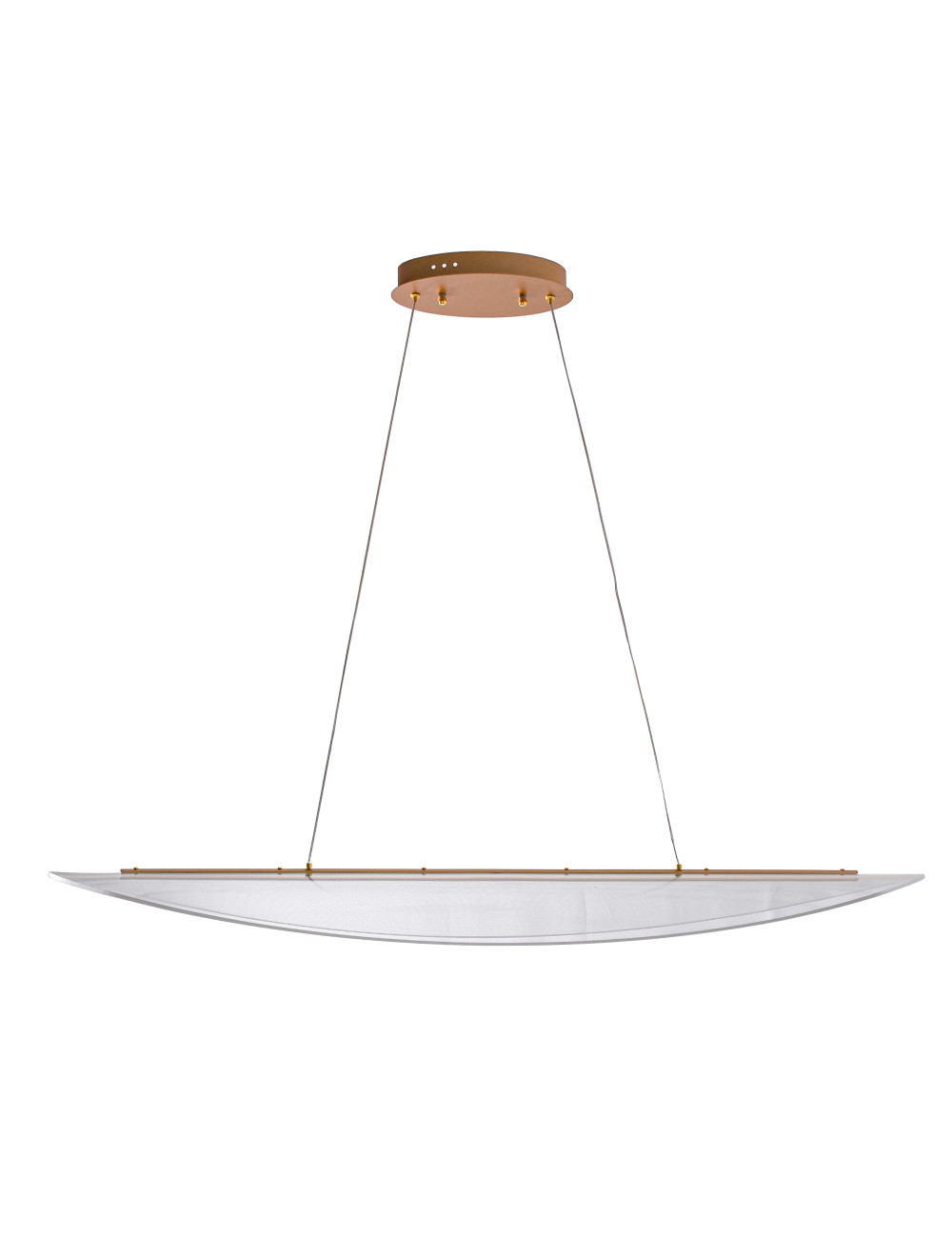 Suspensão CORALINA 112W LED 10080lm 3200/4000/6000K C.120xL.35xAlt.Reg. cm Dourado