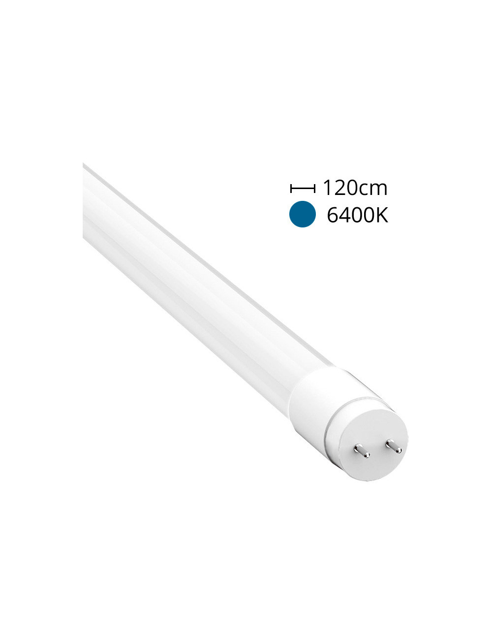 Lâmpada G13 T8 Tubular DURAMAX LED 120cm 18W 6400K 2700lm (150lm/W) Alta Eficiência Lâmpada G13 T8 Tubular DURAMAX LED 120cm 18W 6400K 2700lm (150lm/W) Alta Eficiência