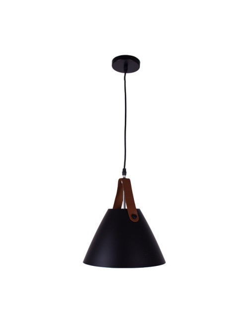 Suspensão RHIN D.27cm 1xE27 em metal preto