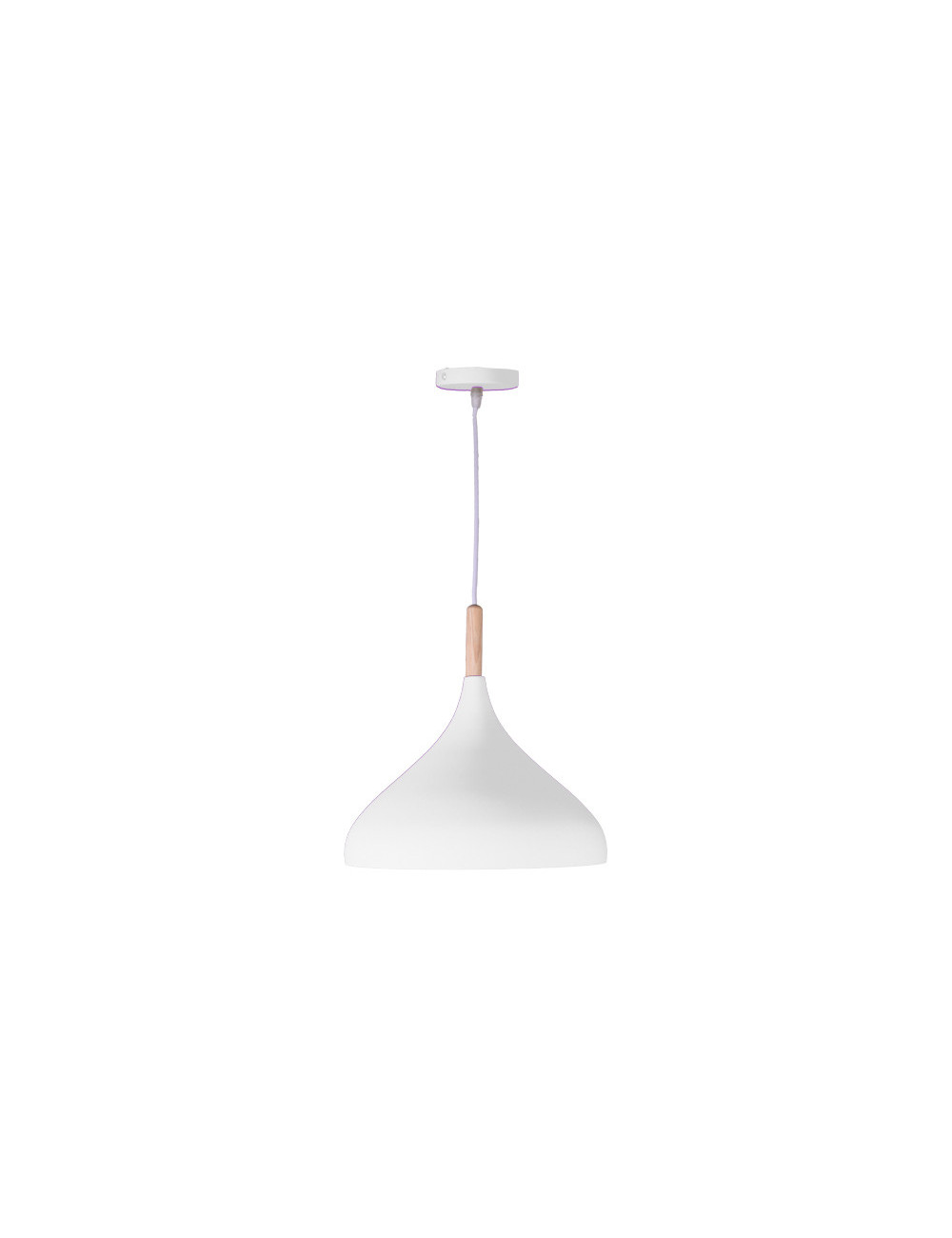 Suspensão BAVIERA D.30cm 1xE27 em metal branco