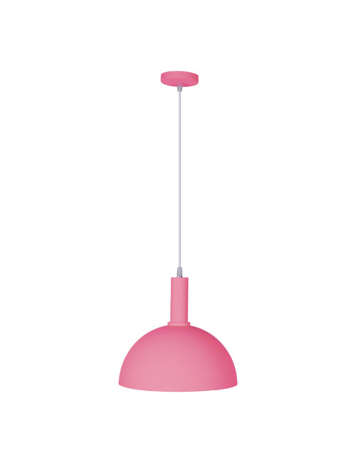 Suspensão HAGEN D.30cm 1xE27 em metal rosa