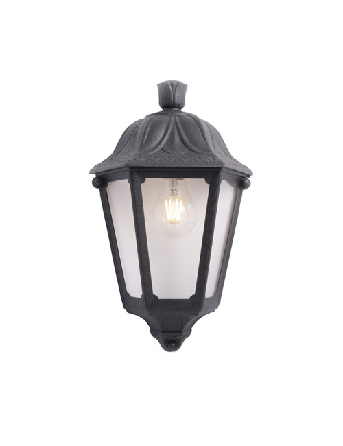 Aplique IESSE 1xE27 IP55 C.22xL.13xAlt.35cm resina preta
