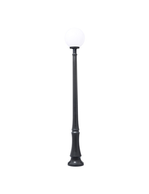 Pilar GLOBE 1xE27 11W botão CCT (3cores) incluída IP55 Alt.203xD.30cm resina preta