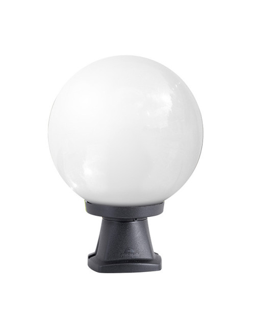 Pilar GLOBE 1xE27 IP55 Alt.35xD.25cm resina preta