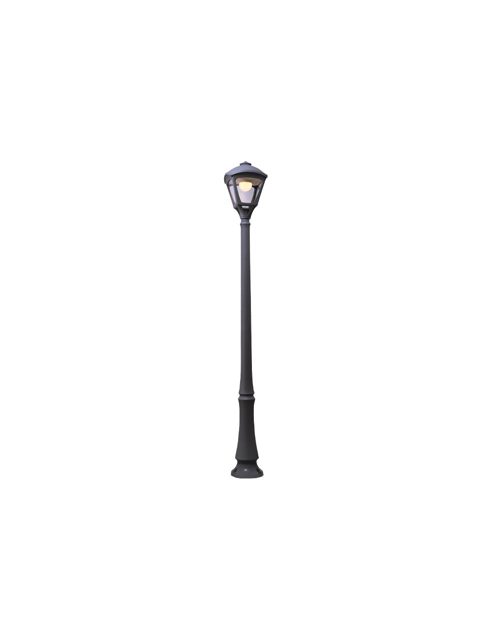 Pilar SERGIO 1xE27 30W botão CCT (3cores) incluída IP55 C.33xL.33xAlt.237cm resina preta Pilar SERGIO 1xE27 30W botão CCT (3cores) incluída IP55 C.33xL.33xAlt.237cm resina preta