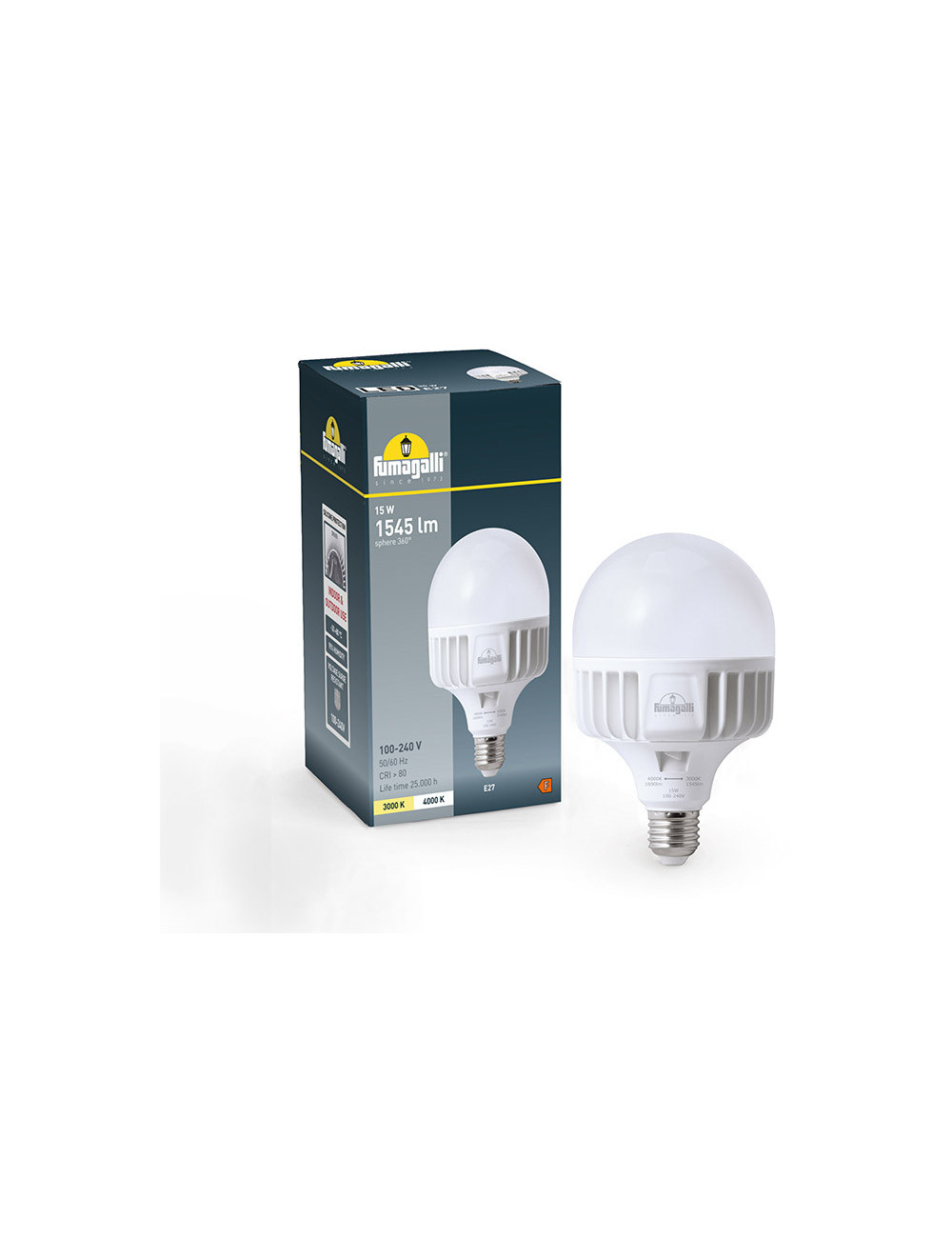 Lâmpada E27 (grosso) LED-CCT 15W CCT (3000/4000K)