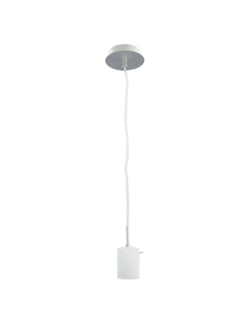 Suspensão DULCE 1xG9 Alt.Reg.xD.9cm Branco/Níquel