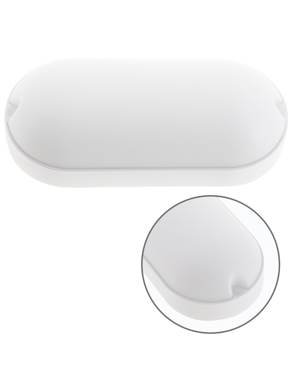 Aplique SURF ECOVISION oval IP65 1x18W LED 1800lm 6400K 120°C.10