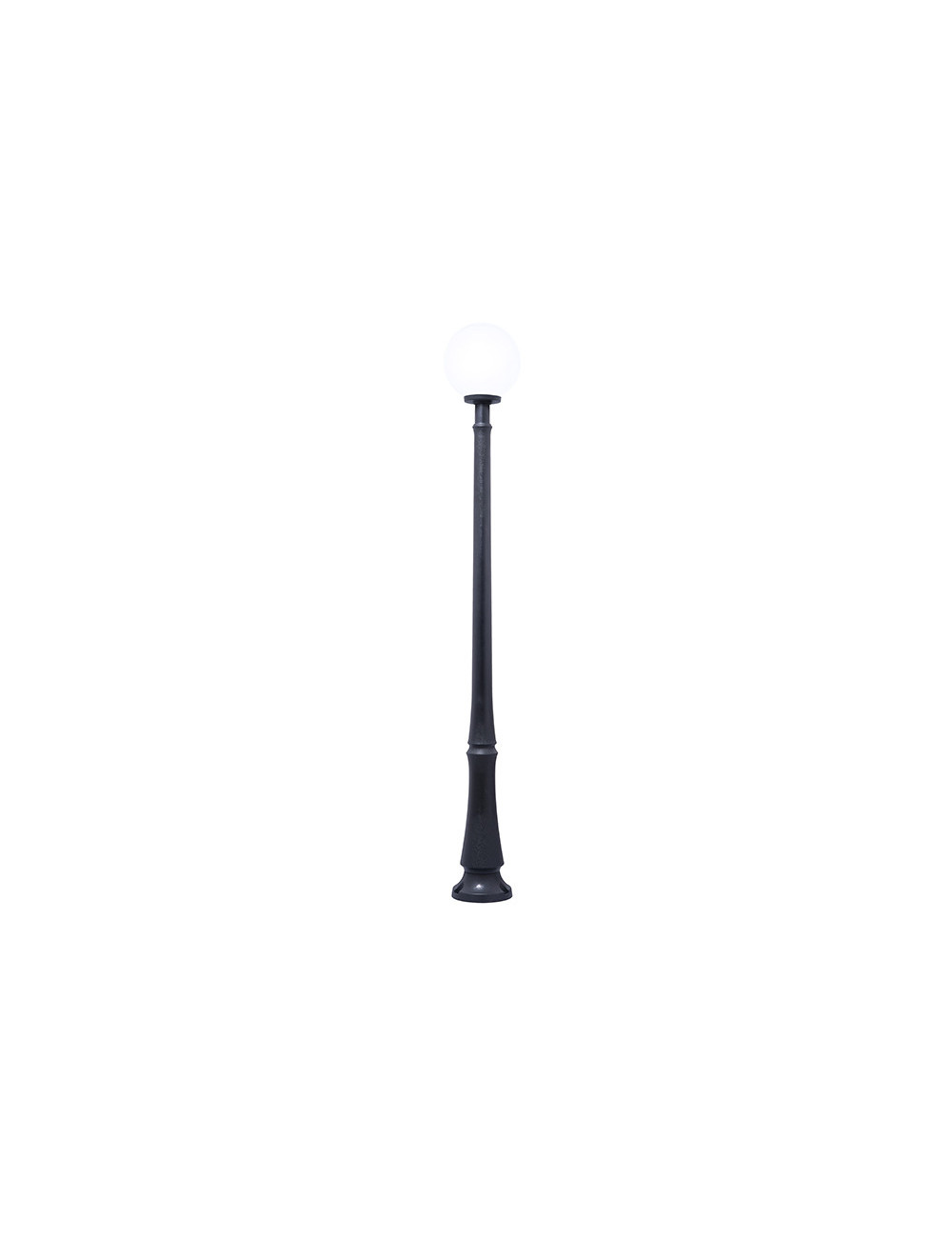 Pilar GLOBE 1xE27 11W botão CCT (3cores) IP55 Alt.227xD.30cm resina preta