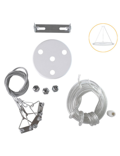 Conjunto de acessórios para suspender o plafond CAMUS com cabos de aço 1