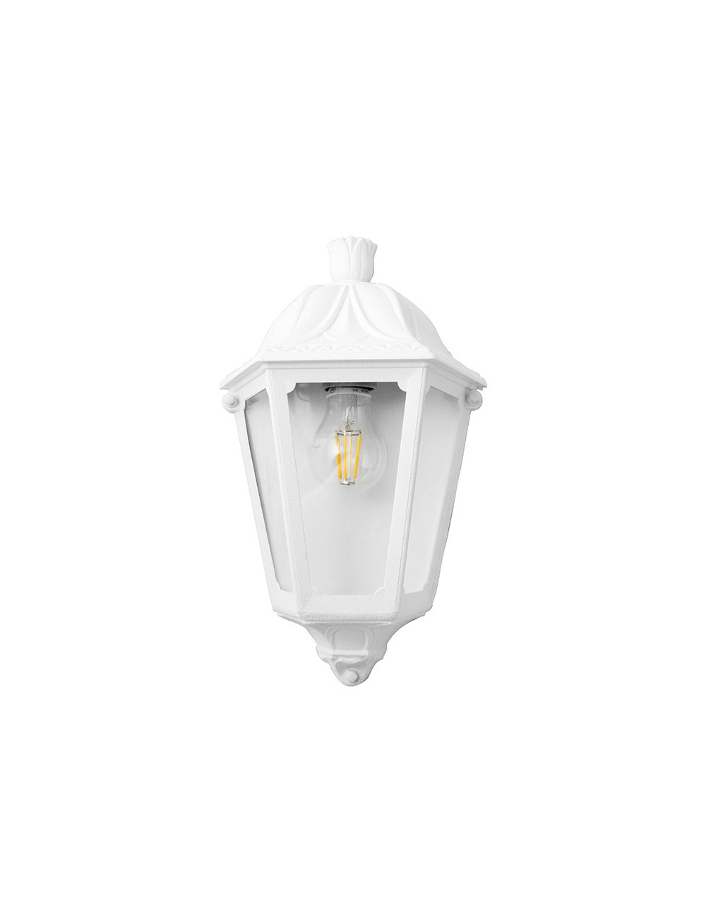 Aplique IESSE 1xE27 IP55 C.22xL.13xAlt.35cm resina branca