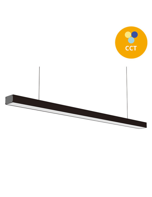 Barra suspensa/tecto LineX OFFICE 120cm 1x40W LED CCT 3000/4000/6400K C.118xL.7xAlt.Reg.cm Preta