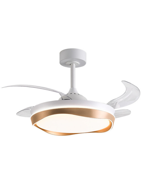 Ventoinha de tecto ALMATI branco/ouro