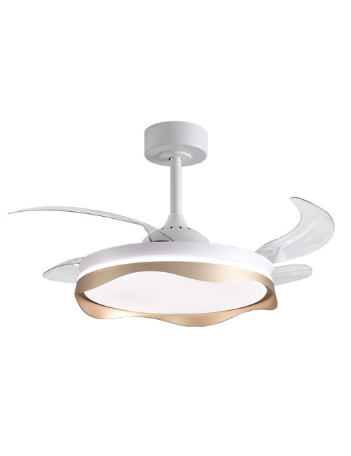 Ventoinha de tecto OLAS branca/ouro