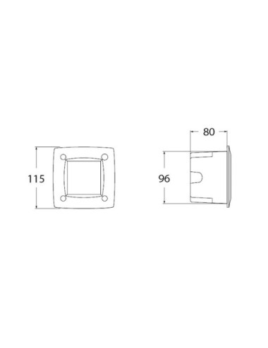 Aplique de encastrar LETI 1xGX53 IP66 C.11