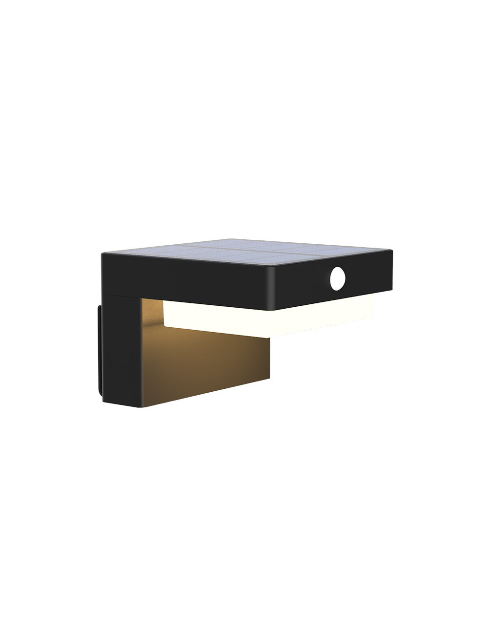 Aplique solar ARDENA com sensor IP44 5W LED 400lm 4000K preto