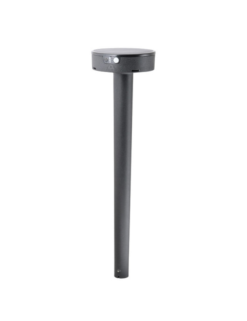 Foco com espigão FIORINA 2W LED 4000K c/sensor movimento e painel solar IP55 Alt.78xD.16cm preto