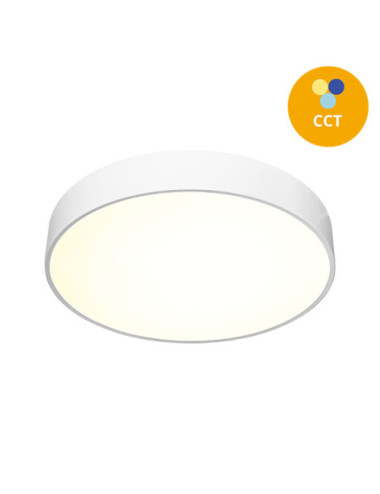 Plafond de superfície BILAC redondo 62W LED CCT 3000/4200/6000K Alt.9xD.60cm Branco