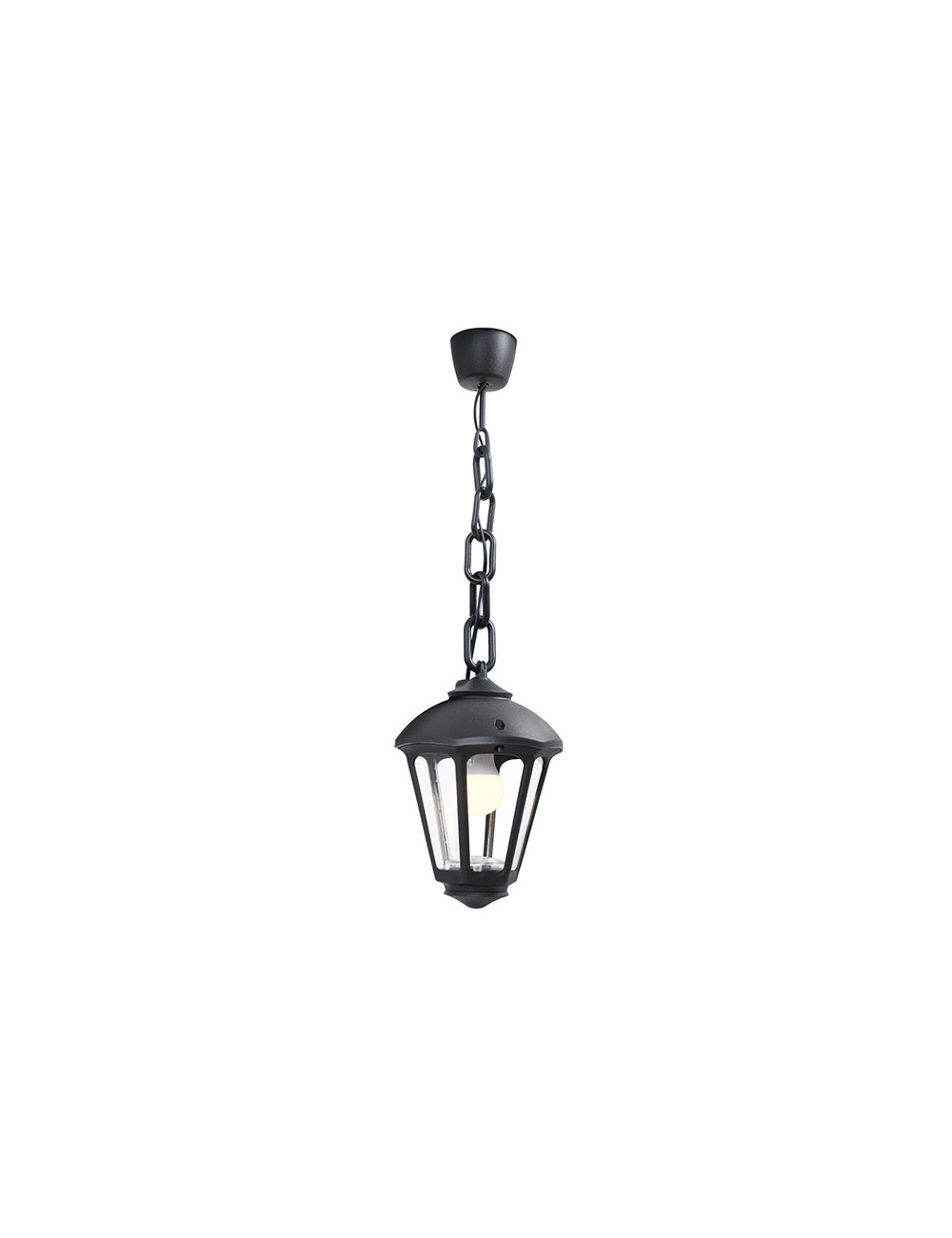 Suspensão GIAMPY 1xE27 IP55 C.21xL.21xAlt.75cm resina preta