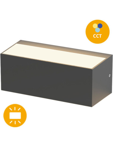 Aplique CORVO IP65 12W LED CCT 3000/4000/6500K C.23xL.9xAlt.10