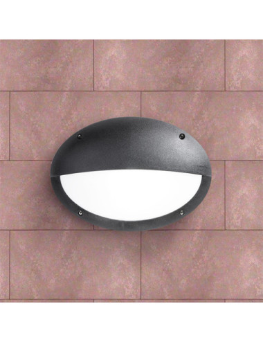 Aplique MADDI 1xE27 IP66 C.33xL.9xAlt.23cm resina preta