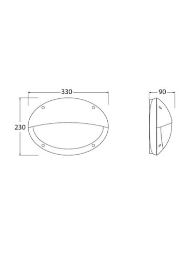 Aplique MADDI 1xE27 IP66 C.33xL.9xAlt.23cm resina preta