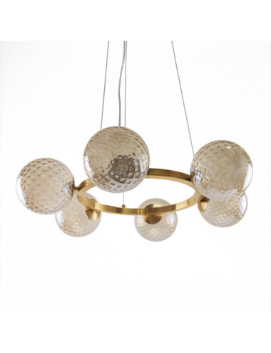 Candeeiro de tecto ANDREZA 22W LED 1600lm 2700K Alt.Reg.xD.68cm bronze