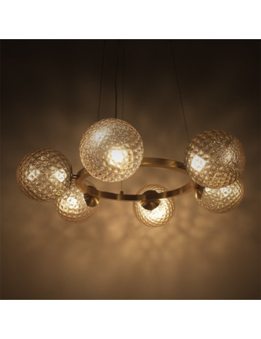 Candeeiro de tecto ANDREZA 22W LED 1600lm 2700K Alt.Reg.xD.68cm bronze