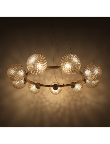 Candeeiro de tecto ANDREZA 232W LED 2200lm 2700K Alt.Reg.xD.53cm bronze