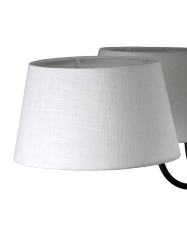 Candeeiro de tecto MARIZA 4xE14 preto com 4 abatjours bege