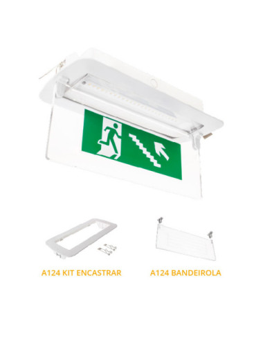 Luz de emergência KALANI mista IP65 1x4