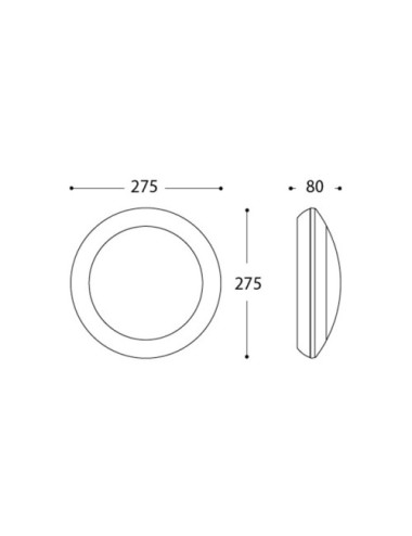 Plafond BERTA 1xGX53 15W/9W botão CCT (2cores) Alt.8xD.27