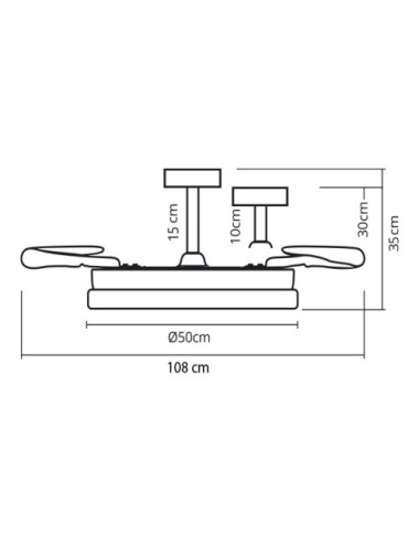 Ventoinha de tecto BYBLOS branca