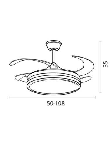 Ventoinha de tecto DUNE ECO preta