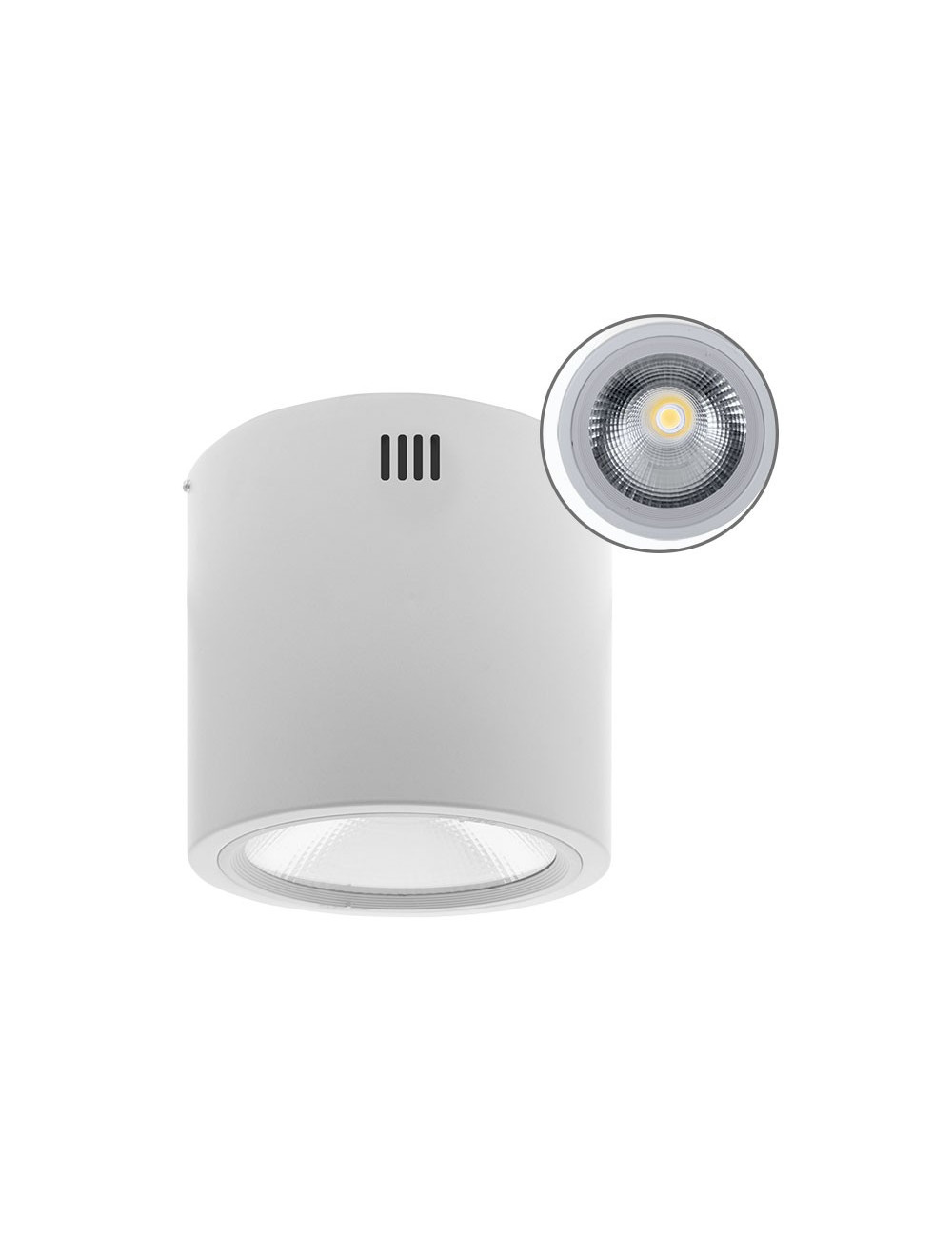 Plafond TUBI 1x50W LED 4000lm 4000K Alt.21,5xD.22cm Alumínio Branco