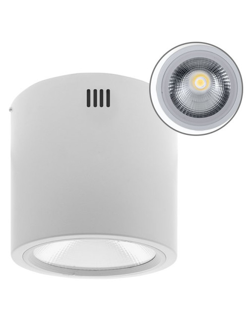 Plafond TUBI 1x50W LED 4000lm 4000K Alt.21,5xD.22cm Alumínio Branco