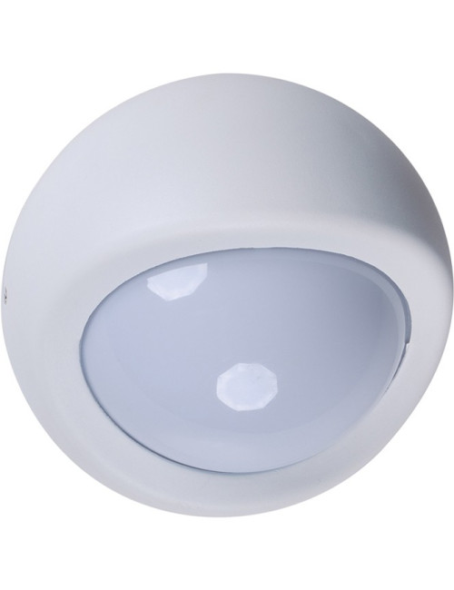 Aplique EUFRATES IP44 1xE27 L.12xD.19cm Alumínio + Policarbonato (PC) Branco