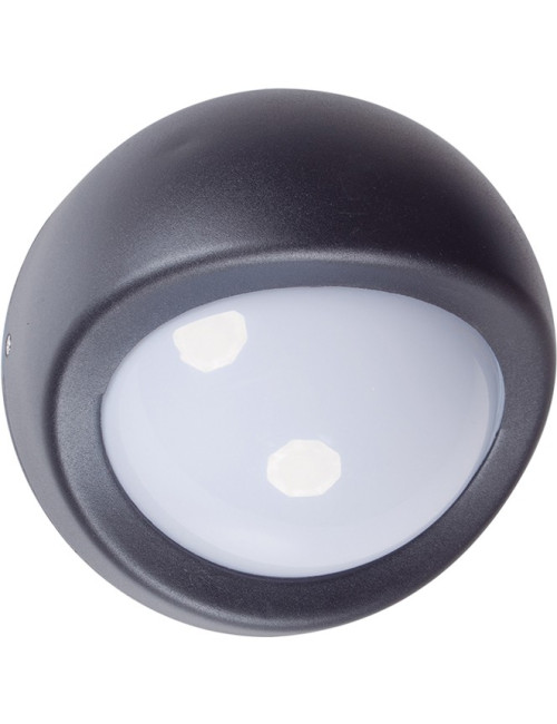 Aplique EUFRATES IP44 1xE27 L.12xD.19cm Alumínio + Policarbonato (PC) Preto