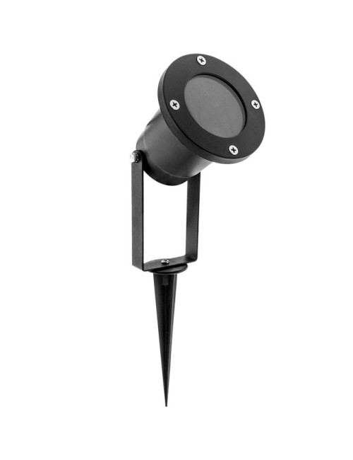 Foco com espigão Jasmim IP65 1xGU10 Alt.35xD.10cm Preto