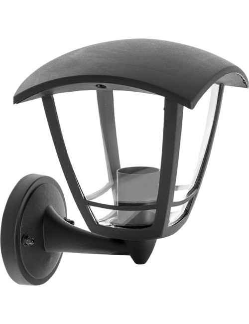 Aplique ZOIO IP44 1xE27 C.17xL.20xAlt.22cm Preto
