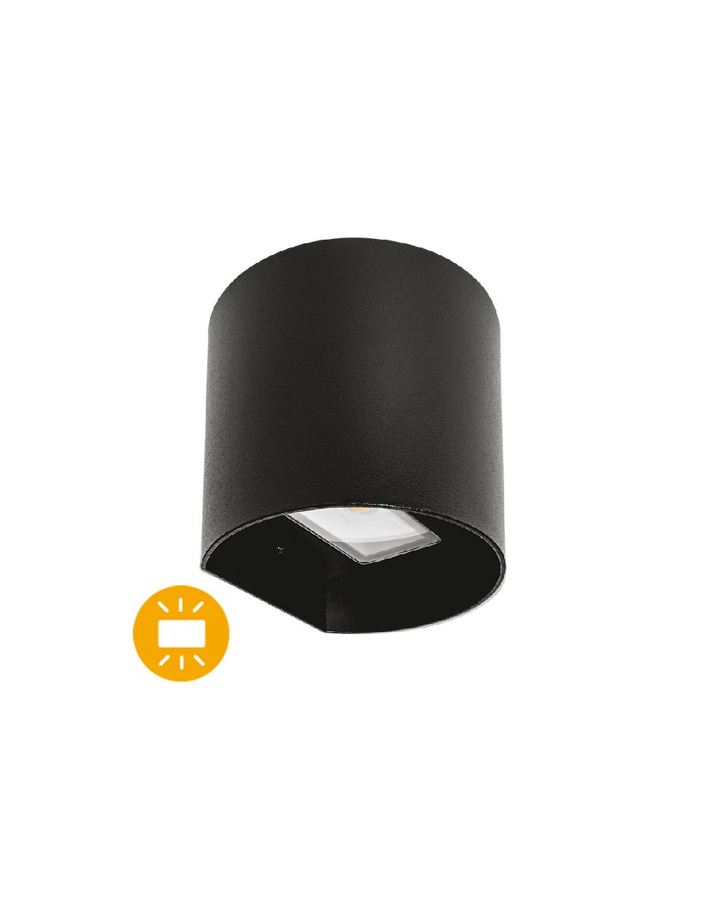 Aplique SABOR IP54 2x4W LED 650lm 6500K 95°C.11xL.9,5xAlt.11cm Alumínio Preto