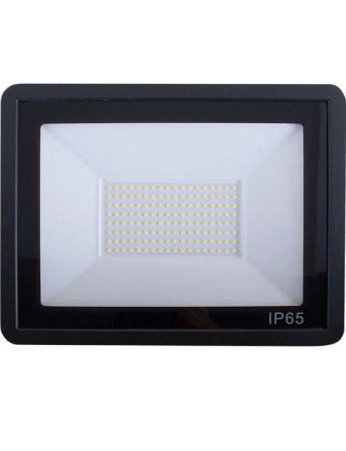 Projector TUMUT IP65 100W LED 6000lm 6400K 120°C.27,1xL.3,5xAlt.21,0cm Preto