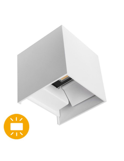 Aplique SOR IP65 2x3W LED 500lm 4000K C.10xL.10xAlt.10cm Branco