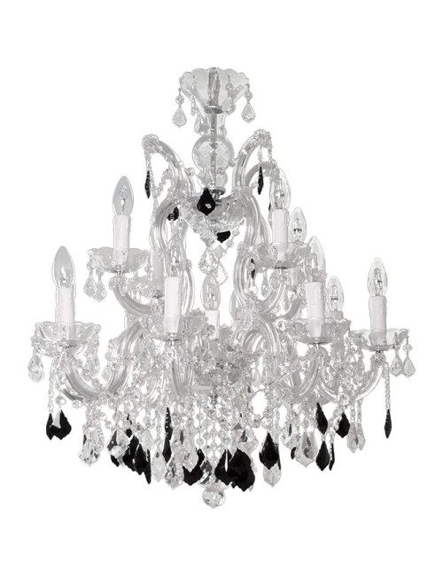 Candeeiro de tecto M.TERESA 13xE14 cromado (armação com cristais)